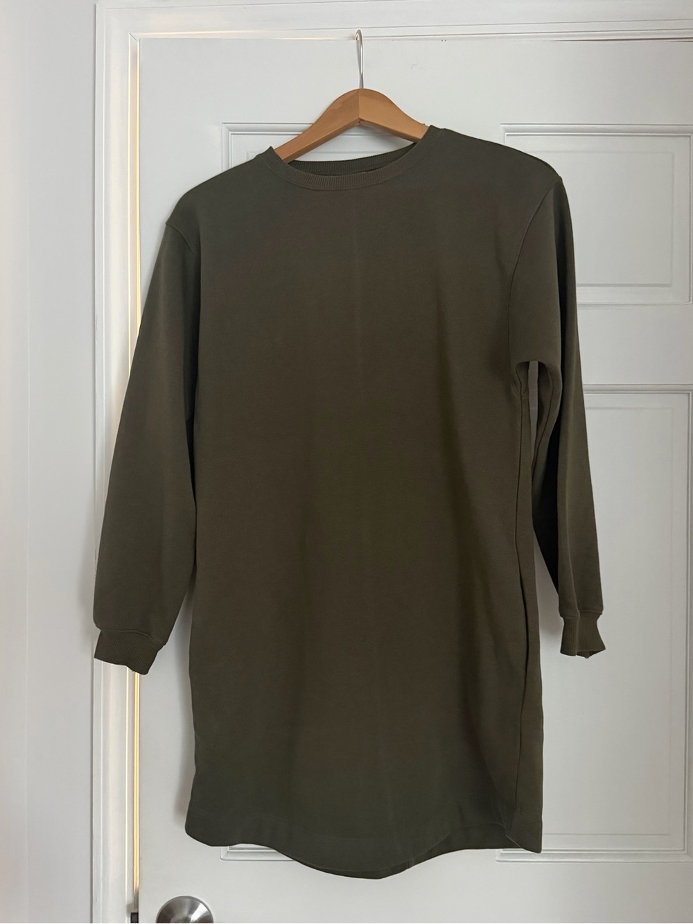 Melrose and Market Olive Green Crewneck Sweatshirt dress